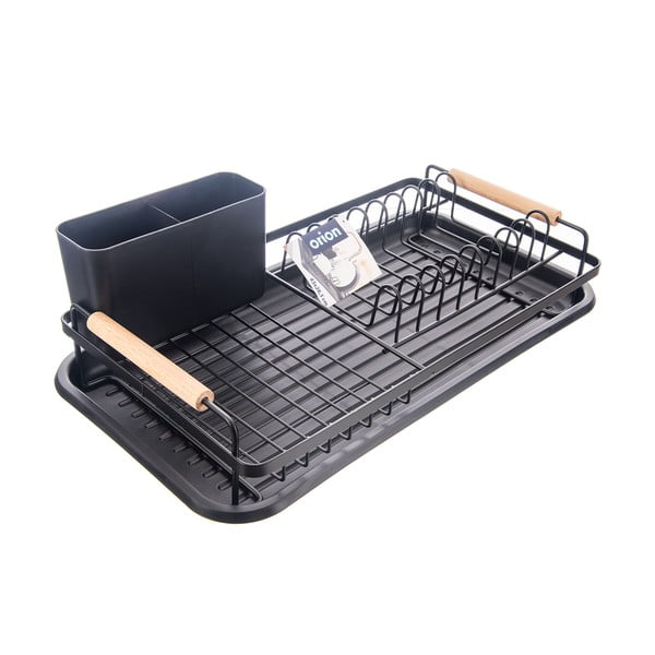 Čierny kovový odkvapkávač 43x23,5 cm Radka – Orion