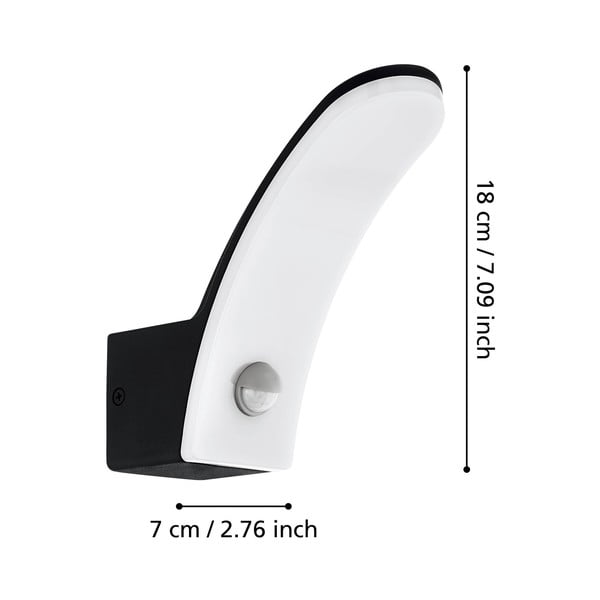 LED nástenné vonkajšie svietidlo (výška 18 cm) FIUMICINO – EGLO-image-2