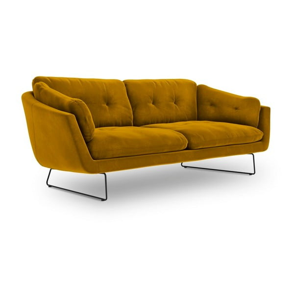 Žltá pohovka so zamatovým poťahom Windsor & Co Sofas Gravity-image-2