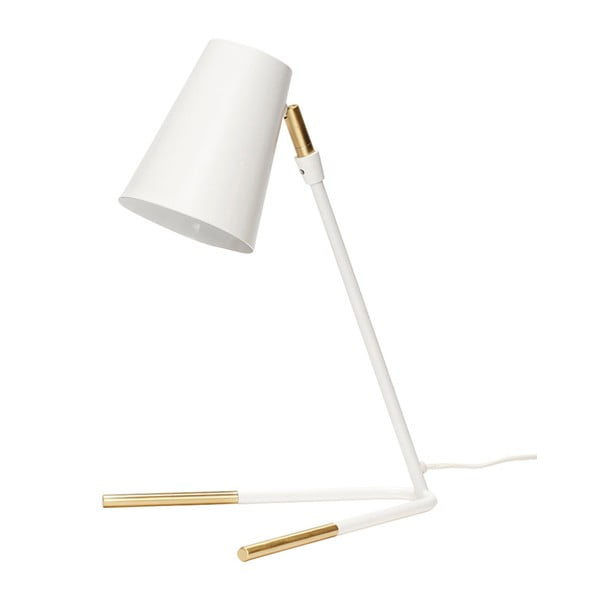 Biela stolová lampa Hübsch Steen
