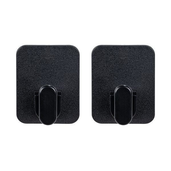 Čierne plastové háčiky v súprave 2 ks bez vŕtania Parma – Allstar-image-3