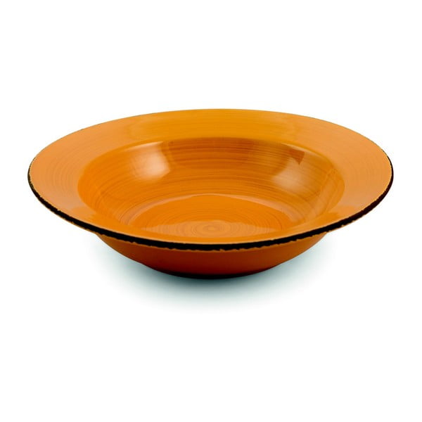 Oranžový kameninový hlboký tanier Villa d'Este, ø 25,4 cm