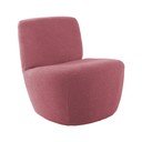 Ružové kreslo z textílie buklé Ada – Leitmotiv