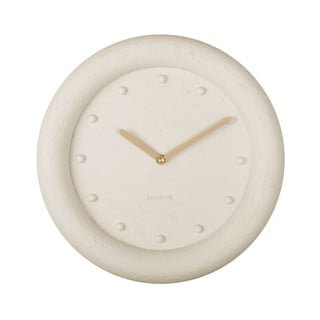Krémovobiele nástenné hodiny Karlsson Petra, ø 30 cm