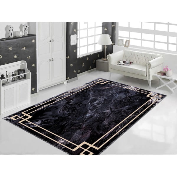 Čierny koberec Vitaus Willow, 160 x 230 cm-image-1