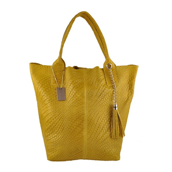 Žltá kožená kabelka Matilde Costa Marit