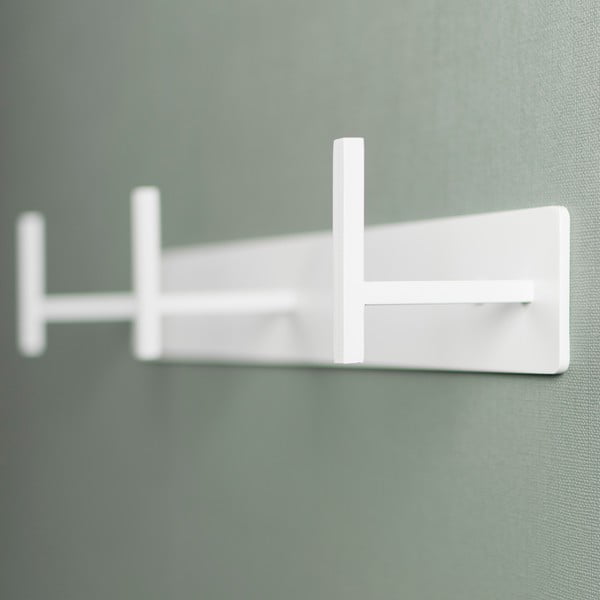 Biely kovový nástenný vešiak 44 cm Chapman – Spinder Design-image-3