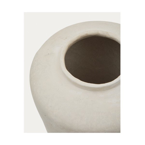 Krémovobiela vysoká váza z papiermaša (výška  55 cm) Serina – Kave Home-image-2