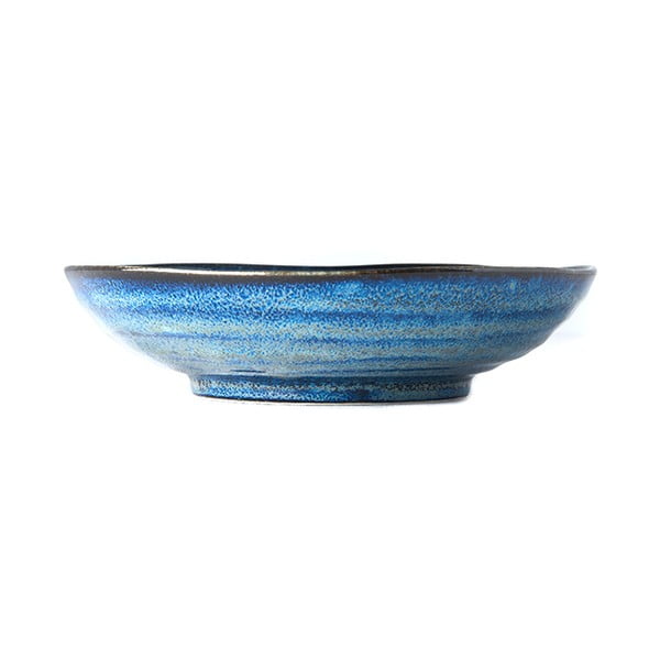 Modrý keramický hlboký tanier MIJ Indigo, ø 21 cm