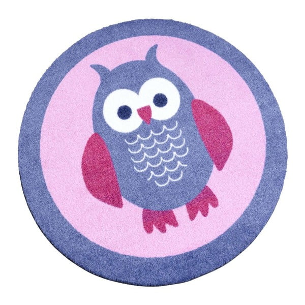 Detský ružový koberec Zala Living Owl, ⌀ 100 cm