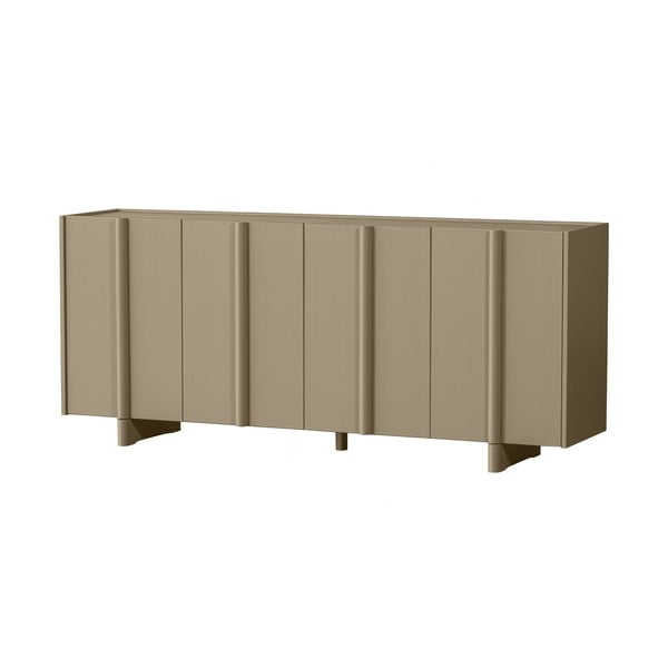 Béžová nízka komoda z borovicového dreva 200x85 cm Basu – WOOOD-image-3