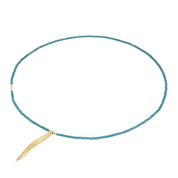 Tyrkysový dámsky náhrdelník Tassioni Feather
