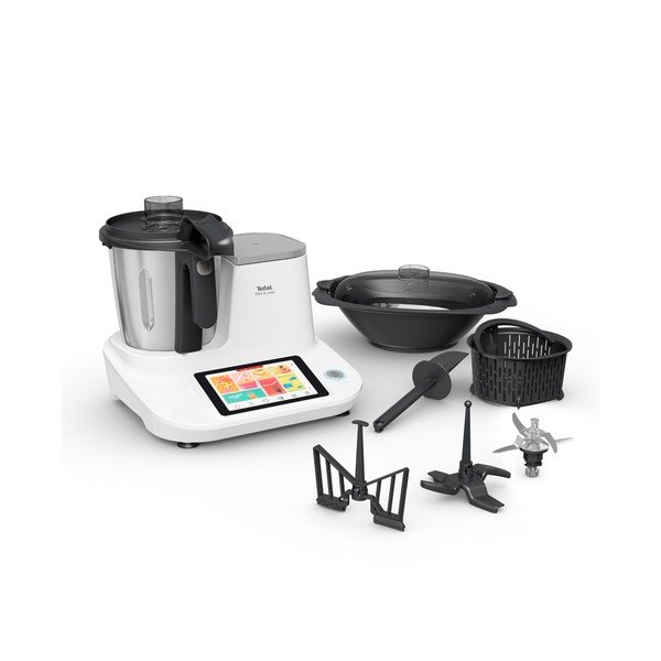 Kuchynský robot v bielo-striebornej farbe Click and Cook - Tefal-image-3