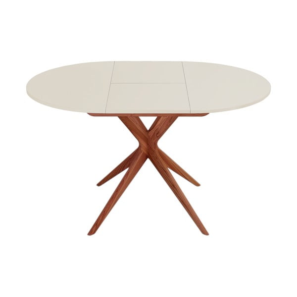 Okrúhly rozkladací jedálenský stôl s prídavnou doskou ø 90 cm Jubi – Ragaba-image-1