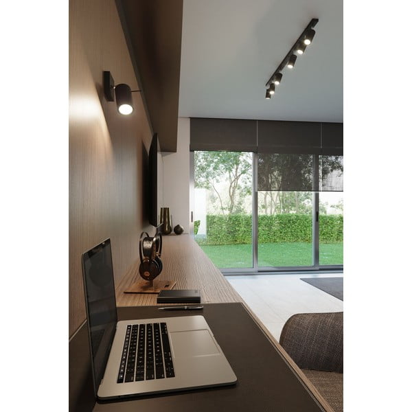 Čierne kovové bodové svietidlo ø 6 cm Etna – Sollux-image-1