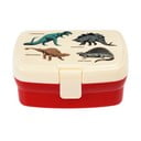 Červený/krémový detský desiatový box Prehistoric Land – Rex London