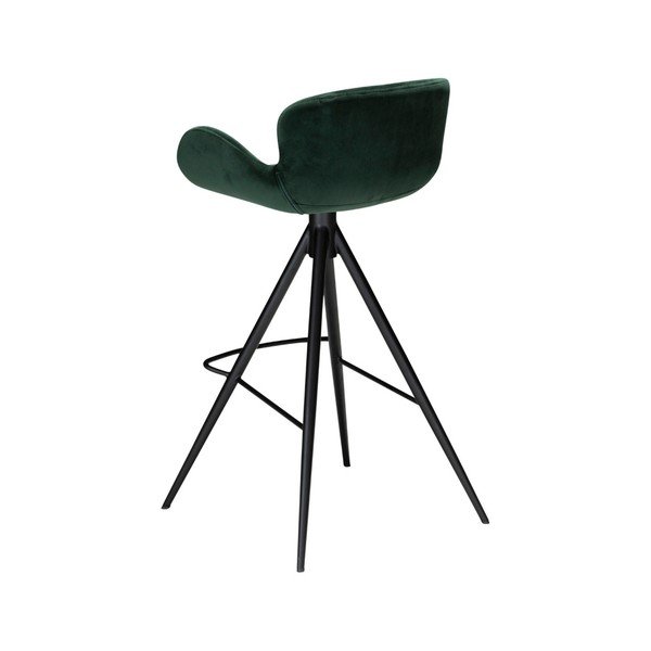 Tmavozelená barová stolička DAN–FORM Denmark Gaia Velvet, výška 98 cm-image-3