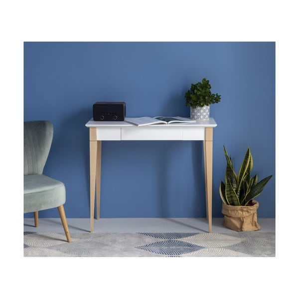 Biely pracovný stôl Ragaba Mimo, dĺžka 85 cm-image-1