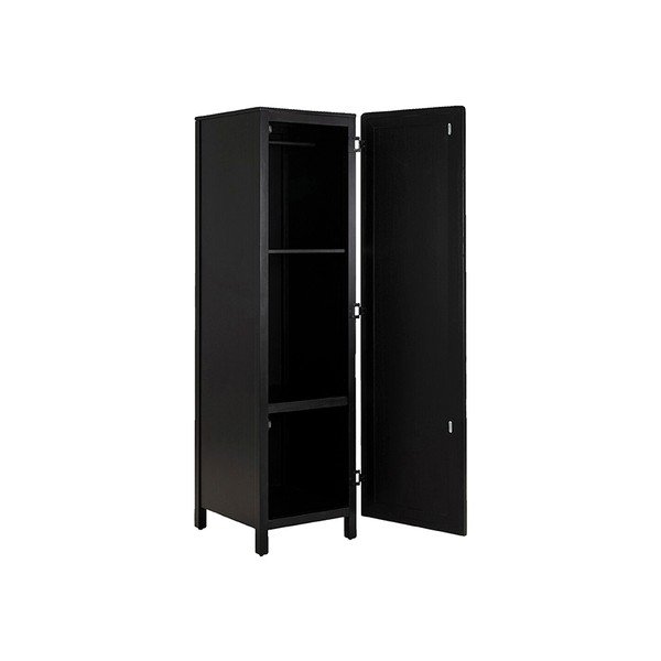 Čierna drevená šatníková skriňa Leitmotiv Galant-image-2