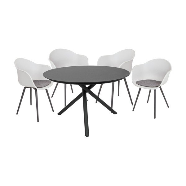 Sivá plastová záhradná stolička Zara – Garden Pleasure-image-2