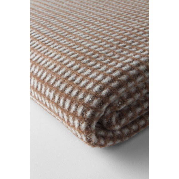 Hnedá deka s prímesou bavlny 140x180 cm Uniwaffle – Euromant-image-3