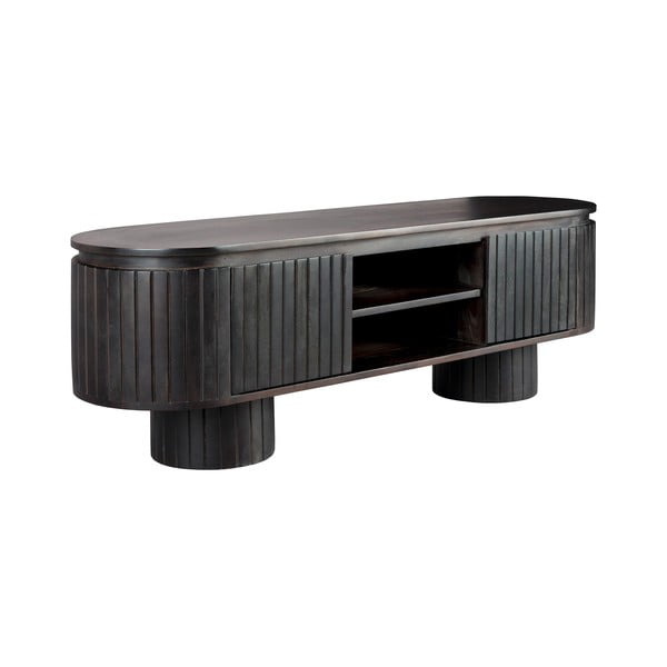 Tmavohnedý TV stolík z mangového dreva 140x45x40 cm Kenji – Dutchbone-image-4