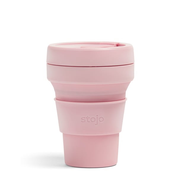Ružový skladací cestovný hrnček Stojo Pocket Cup Carnation, 355 ml