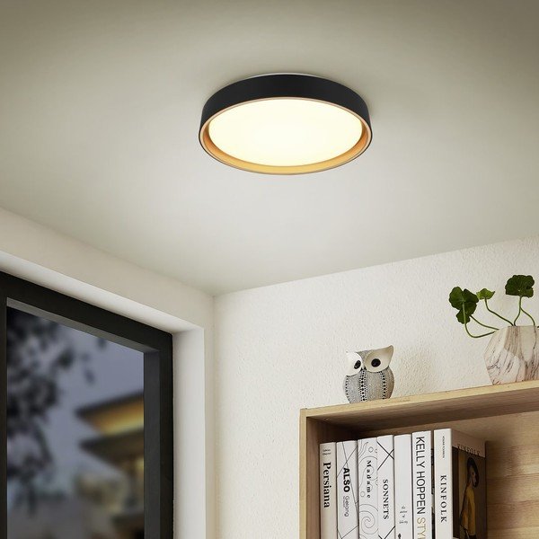 Čierne LED stropné svietidlo ø 40 cm Felis – Reality-image-1