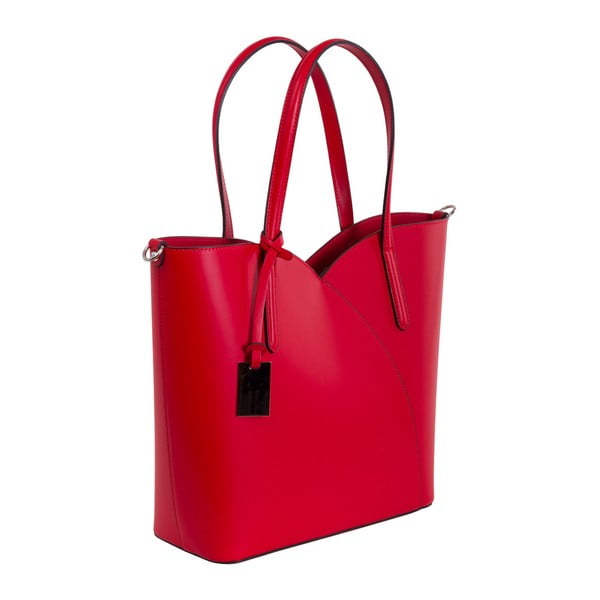 Červená kabelka z pravej kože Andrea Cardone Dafne
