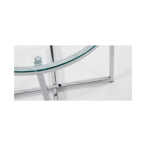 Okrúhly odkladací stolík so sklenenou doskou ø 50 cm Divid – Kave Home-image-1