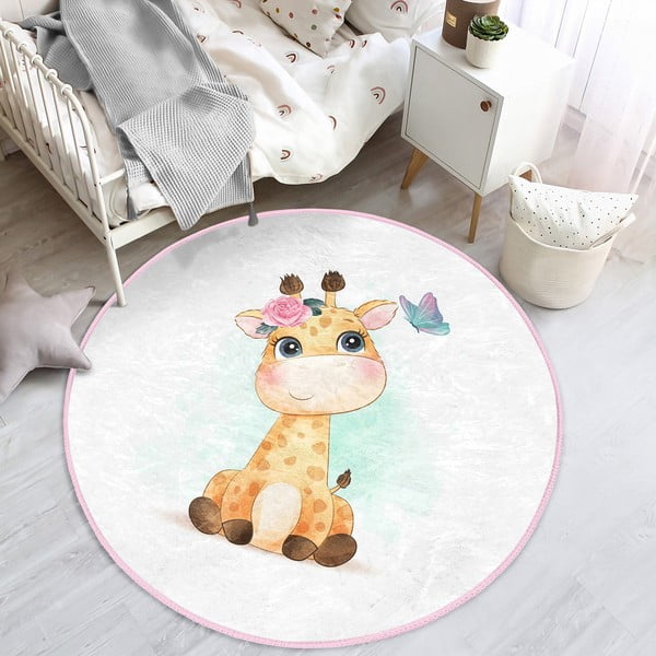 Biely detský koberec ø 120 cm Comfort – Mila Home-image-3