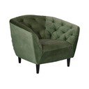 Zelené zamatové kreslo Actona Ria