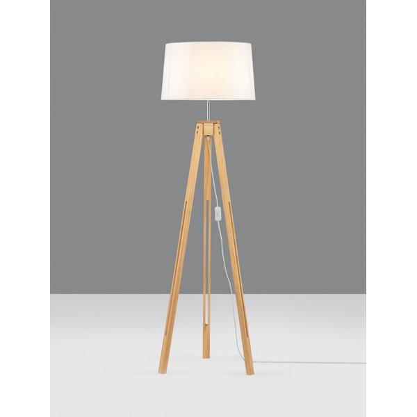 Biela/v prírodnej farbe stojacia lampa (výška  145 cm) Leroy – Nova Luce-image-4