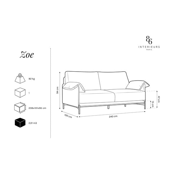 Zelená pohovka Interieurs 86 Zoe-image-4
