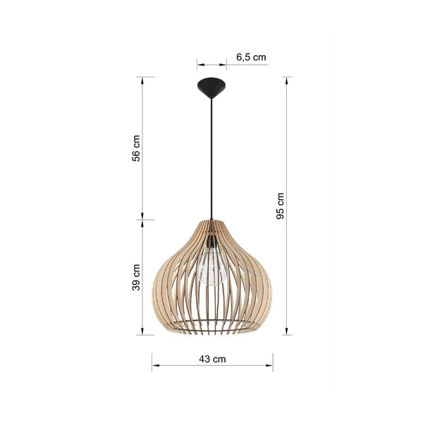 Béžové závesné svietidlo Sollux Pantilla-image-2