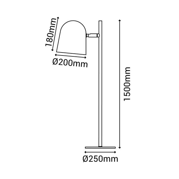 Biela stojacia lampa SULION Paris, výška 150 cm-image-4