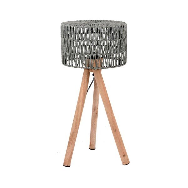 Sivá stolová lampa z mangového dreva LABEL51 Stripe-image-1