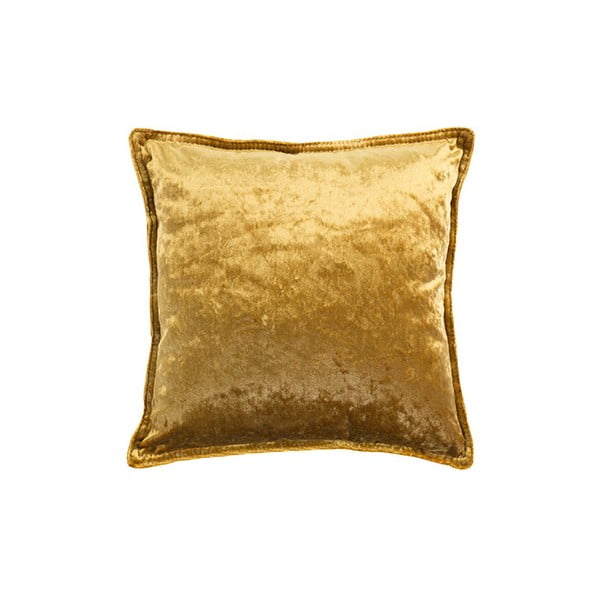 Vankúš v zlatej farbe White Label Tess, 45 × 45 cm