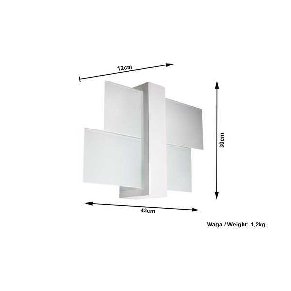 Biele nástenné svietidlo Sollux Leda-image-2