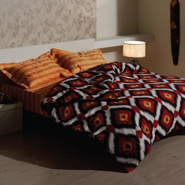 Sada obliečok a plachty Ikat Brown, 200x220 cm