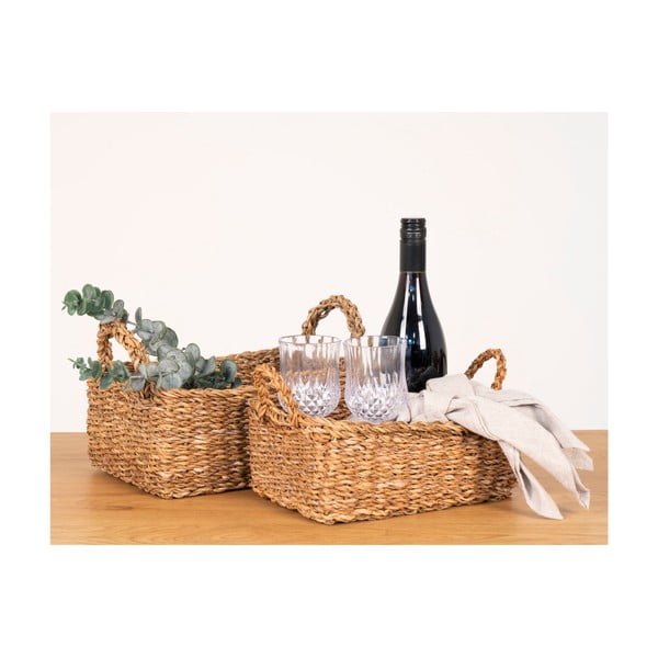 Košíky z morskej trávy v súprave 2 ks 32x23x13 cm Morella – House Nordic-image-1