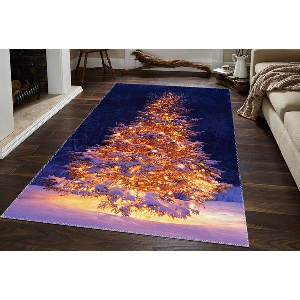 Vianočné obdobie Koberec Vitaus Svieti vonku strom, 50 x 80 cm-image-1