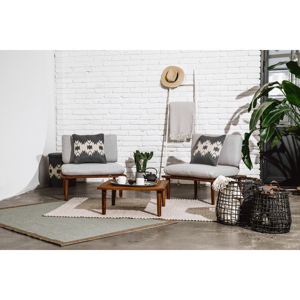 Sivý vonkajší vankúš Fab Hab Miramar Gray, 42 x 42 cm-image-1