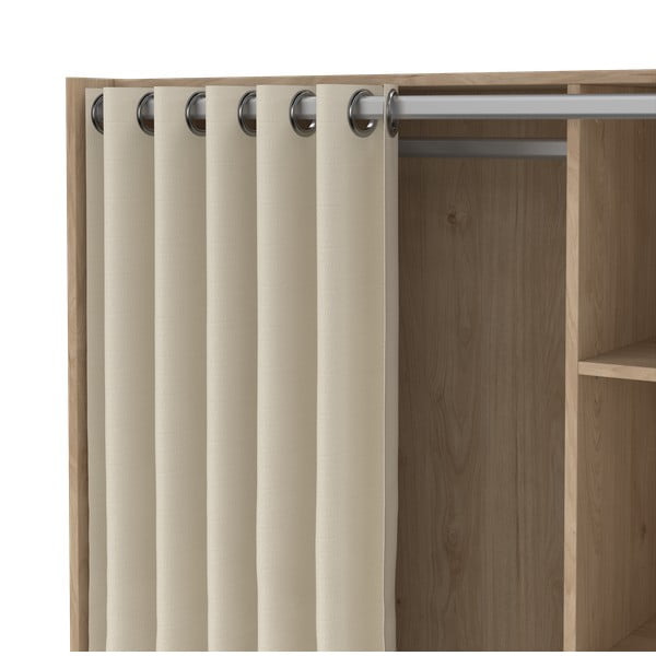 Bielo-béžová šatníková skriňa v dekore duba 105x180 cm Kit – Tvilum-image-4