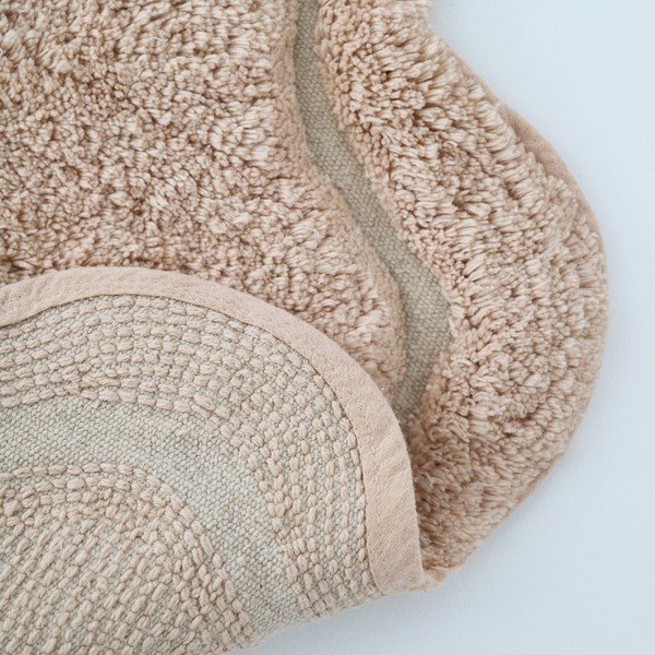 Svetloružový umývateľný ručne tkaný bavlnený okrúhly koberec ø 110 cm Sweet April Nude – Nattiot-image-3