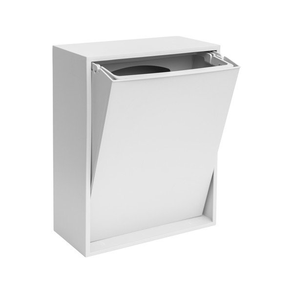 Lesklo biely odpadkový kôš na triedený odpad/nástenný z recyklovaného plastu Recycling Box – ReCollector