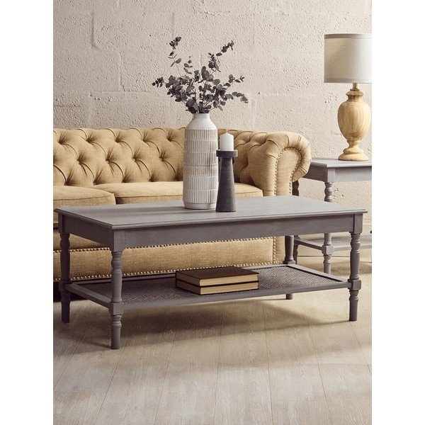 Sivý konferenčný stolík 60x120 cm Heritage – Premier Housewares-image-4