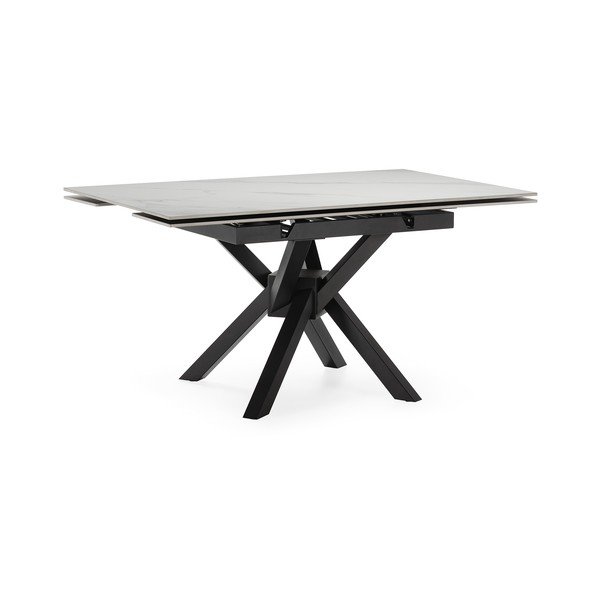 Rozkladací jedálenský stôl s prídavnou doskou s doskou z kameňa 90x150 cm Arlene – Marckeric-image-2