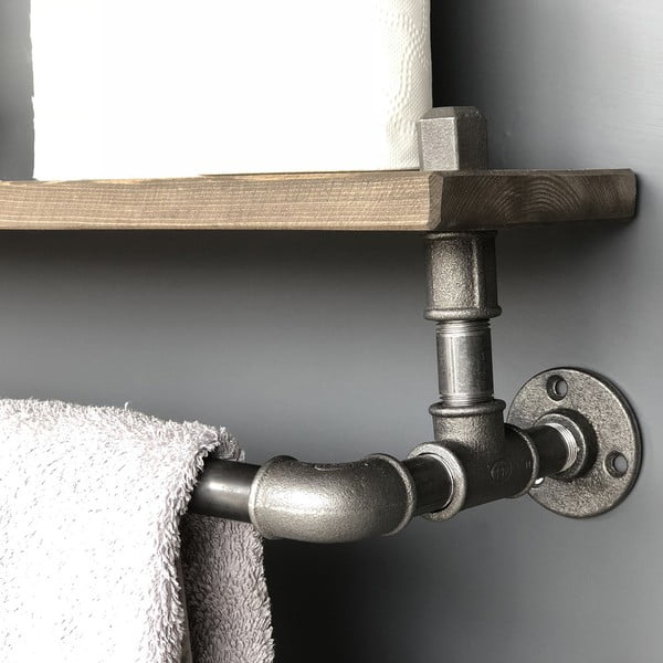 Drevená polica s háčikmi Raffan Pipe-image-3