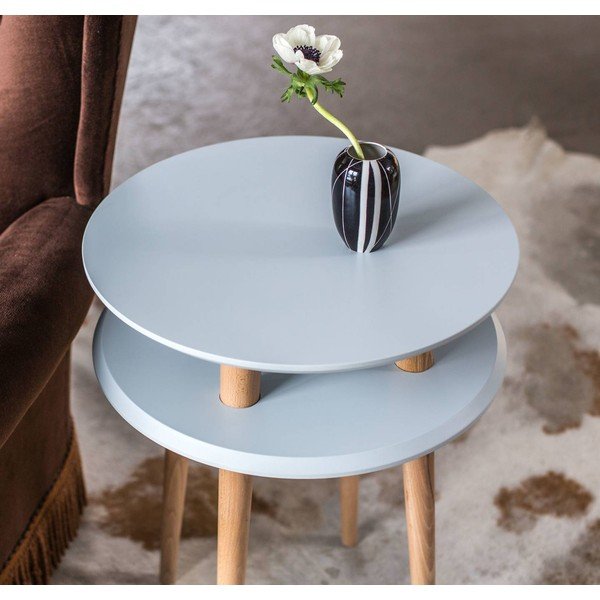 Tmavosivý odkladací stolík Ragaba UFO, Ø 45 cm-image-1